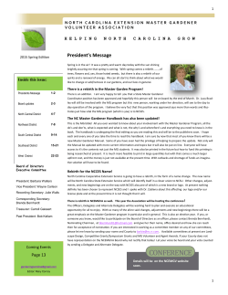 Newsletter 2015 Spring Edition - NCEMGVA