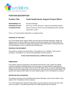 Youth Health Sector Support Project Officer
