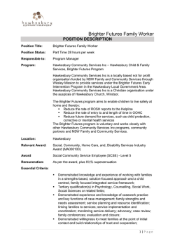 Brighter Futures Family Worker