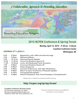 2015 NCPEN Spring Forum Program