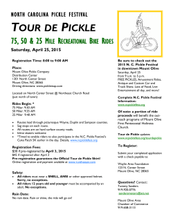 Informational Flyer - NC Pickle Festival