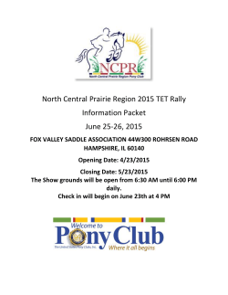 NCPR Tet Rally - North Central Prairie Region Pony Club