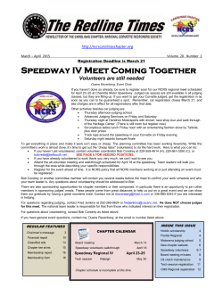 Speedway IV Meet Coming Together