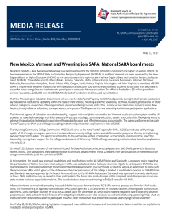 MEDIA RELEASE - nc-sara