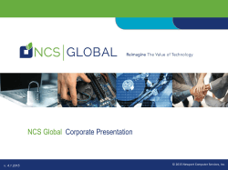 NCS Corporate Overview