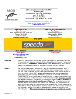 2015 Long Course Eastern Qualifier Hosted by the MARLINS OF