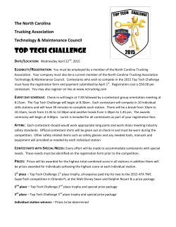 TOP TECH CHALLENGE - North Carolina Trucking Association