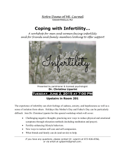 Coping with Infertility Workshop - Notre Dame of Mount Carmel Church