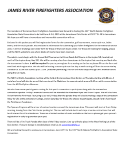 Convention Welcome Letter - North Dakota Firefighter`s Association