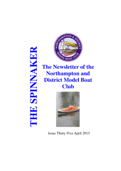 T H E SP IN N A K E R - Northampton & District Model Boat Club