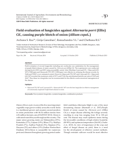 Field evaluation of fungicides against Alternaria porri (Ellis) Cif
