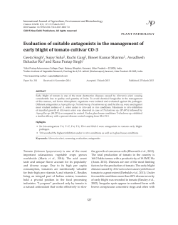 Evaluation of suitable antagonists in the management of early blight