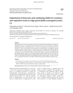 Exploitation of heterosis and combining ability for earliness and