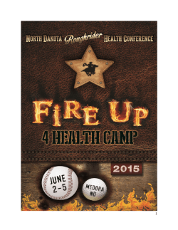 Schedule 2015 - ND Roughrider Health Promotion Conference