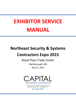 exhibitor service manual - Northeast Security & Systems Contractors
