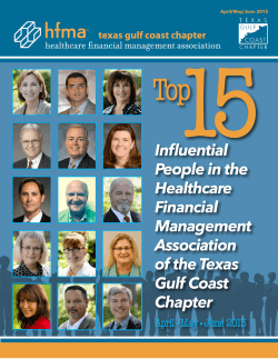 Influential People in the Healthcare Financial