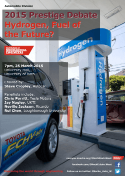 2015 Prestige Debate Hydrogen, Fuel of the Future?