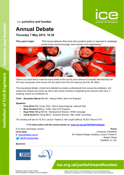 ICE Annual Debate - Institution of Civil Engineers