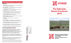 The Nebraska Ranch Practicum 2015