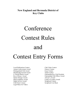 Complete Contests Packet  - New England & Bermuda District
