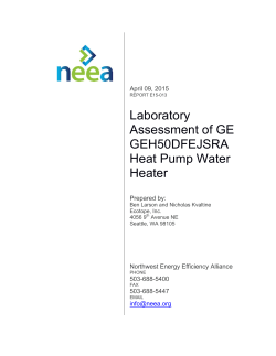 GE Heat Pump Water Heater Lab Assessment Report