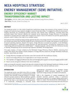 neea hospitals strategic energy management (sem) initiative