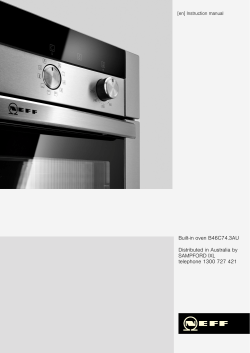 User Instructions - The Neff Kitchen