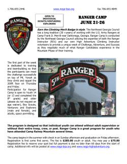 2015 Ranger Camp Flyer - Northeast Georgia Council