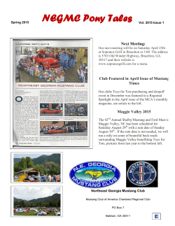the Latest Newsletter - Northeast Georgia Mustang Club