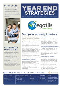 our Year End Tax Strategies