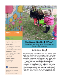 May 1st Newsletter - Hartland North Elementary