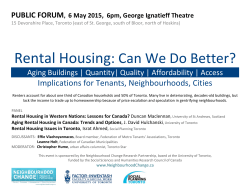 Rental Housing May 6 Forum Poster