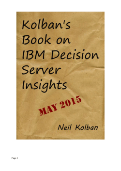 Kolban`s IBM Decision Server Insights Book