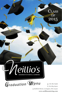 Graduation M enu - Neillios Catering