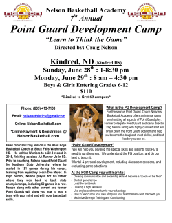 Nelson Basketball Academy 7 th Annual Point Guard Development