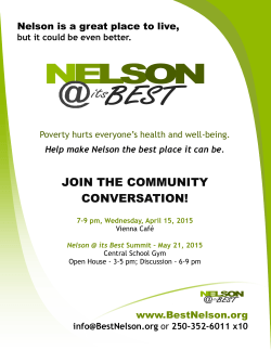 Nelson @ its Best Summit â May 21, 2015