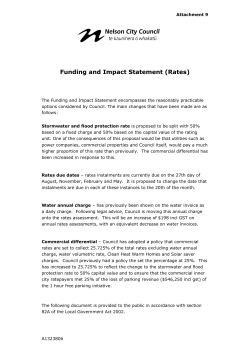 Funding and Impact Statement (Rates)