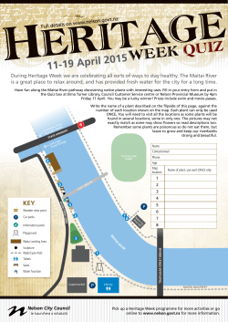 Heritage Week Quiz - Nelson City Council