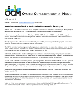 Omaha Conservatory of Music to Receive National Endowment for