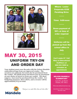 Uniform Try On Day! - Nelson Mandela Elementary