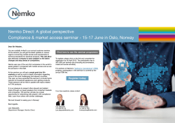 Nemko Direct: A global perspective Compliance & market access