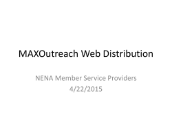 MAXOutreach Web Job Distribution Program