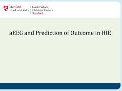 aEEG and Prediction of Outcome in HIE