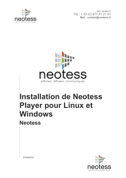 Installation de Neotess Player pour Linux et Windows