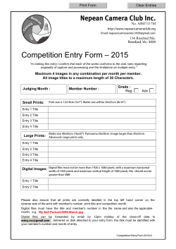 Competition Entry Form â 2015