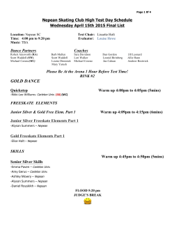 GOLD DANCE - Nepean Skating Club