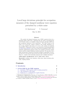 Local large deviations principle for occupation measures of the