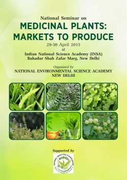 medicinal plants: markets to produce