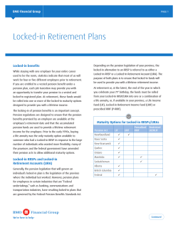 Locked-in Retirement Plans