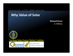 Why Value of Solar